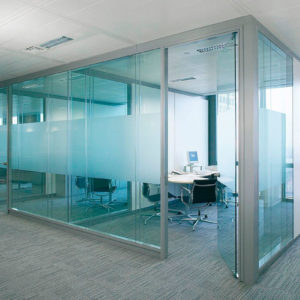 Цельностеклянная офисная противопожарная перегородка / серия FRM5280